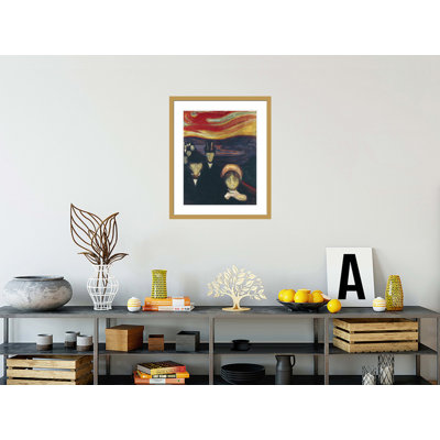 Anxiety by Edvard Munch -Framed Giclee Print