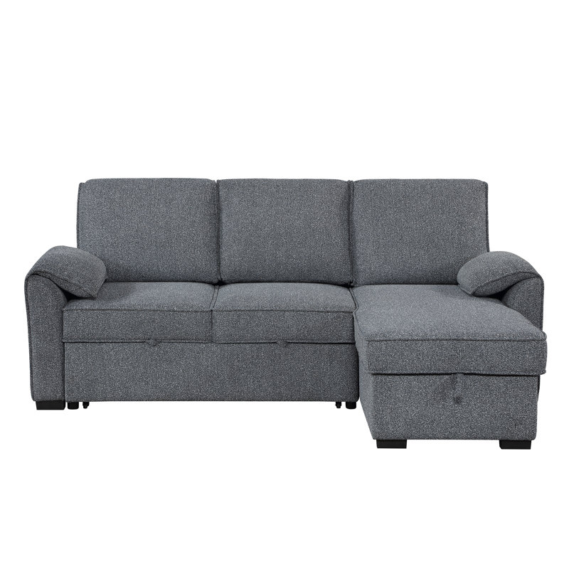 U0808 Dark Grey Reversible Sofa Bed