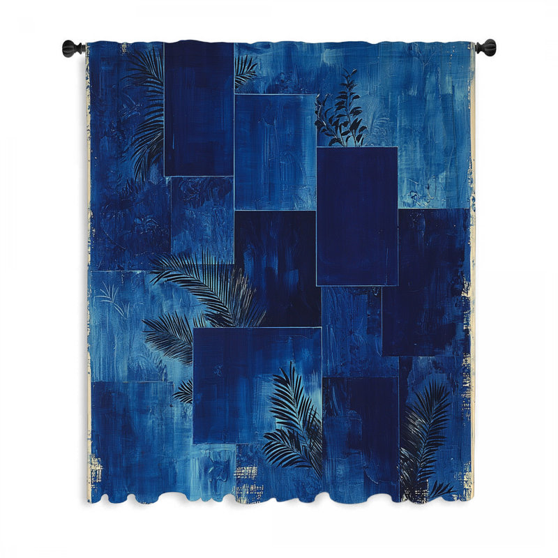 Rideaux Palm, occultant botanique et voilages - 1 panneau, L 50 po x L 84 po