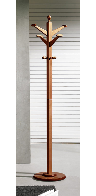 Freestanding 8 - Hook Coat Rack, Cherry