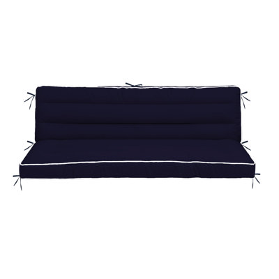 Coussin de balançoire d'extérieur avec dossier et sangles de cravate, coussin de remplacement pour fauteuil oscillant de 2/3 places
