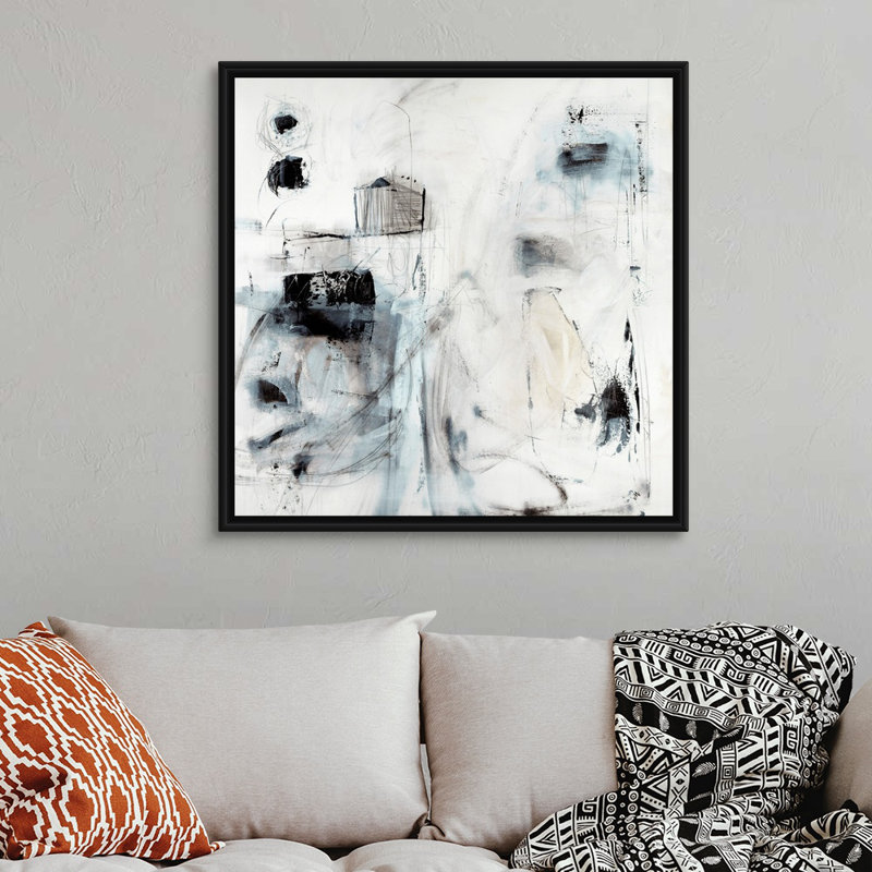 «Just a Minute» par Jodi Maas, reproduction d'art graphique sur toile, H 38 po x l 38 po x P 1,75 po, Cadre flottant noir