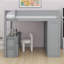 Lit mezzanine avec placards et bureau à 2 tiroirs avec armoire-1795321763