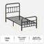 Lits en métal noir peu encombrants avec rangement, style moderne pour la maison