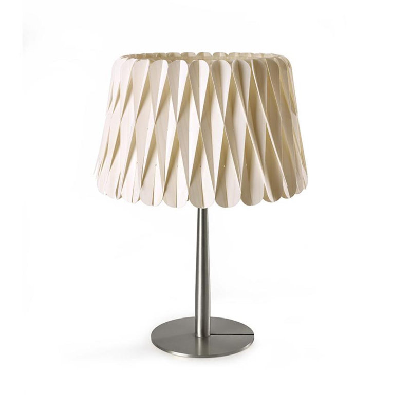 Lola Table Lamp, Matte Black, Ivory White, 20.9" H x 15.4" W x 15.4" D