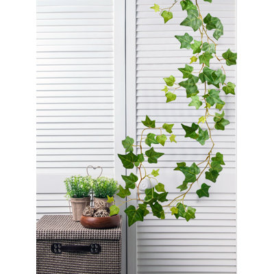 Primrue 12 Artificial Ivy Garland. Fake Ivy Vines With Green Leaves, Faux Hanging Plants Realistic Greenery For Bedroom Wall Decor, Use As Home Decoration