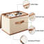 Boîtes de rangement avec couvercles, boîtes de rangement pliables en lin avec couvercles, organisateurs de placard pliables avec couvercle pour la maison, la chambre ou le bureau-295256020