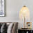 19" Vintage Crystal Table Lamp – Elegant Waterfall Design With Marble Base (bulb Not Included)