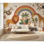 Papier peint amovible safari arc-en-ciel, feuillage tropical-739786777-739786770