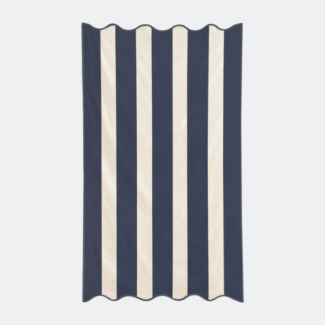 Scalloped Stripe Beach Towel