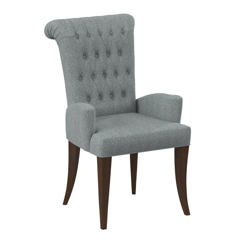 Gossamer Dining Chair, Maya Cyan Polyester Blend, American Walnut