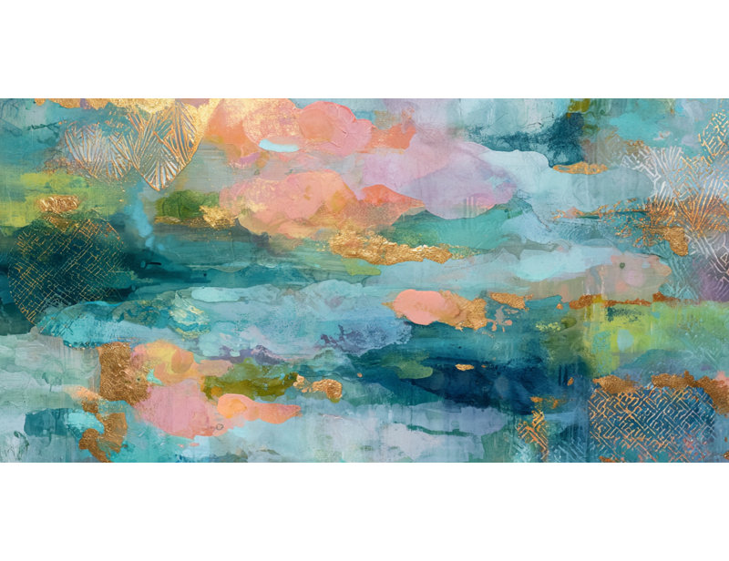 Art mural sur toile Aurora Bloom, H 20 po x l 40 po