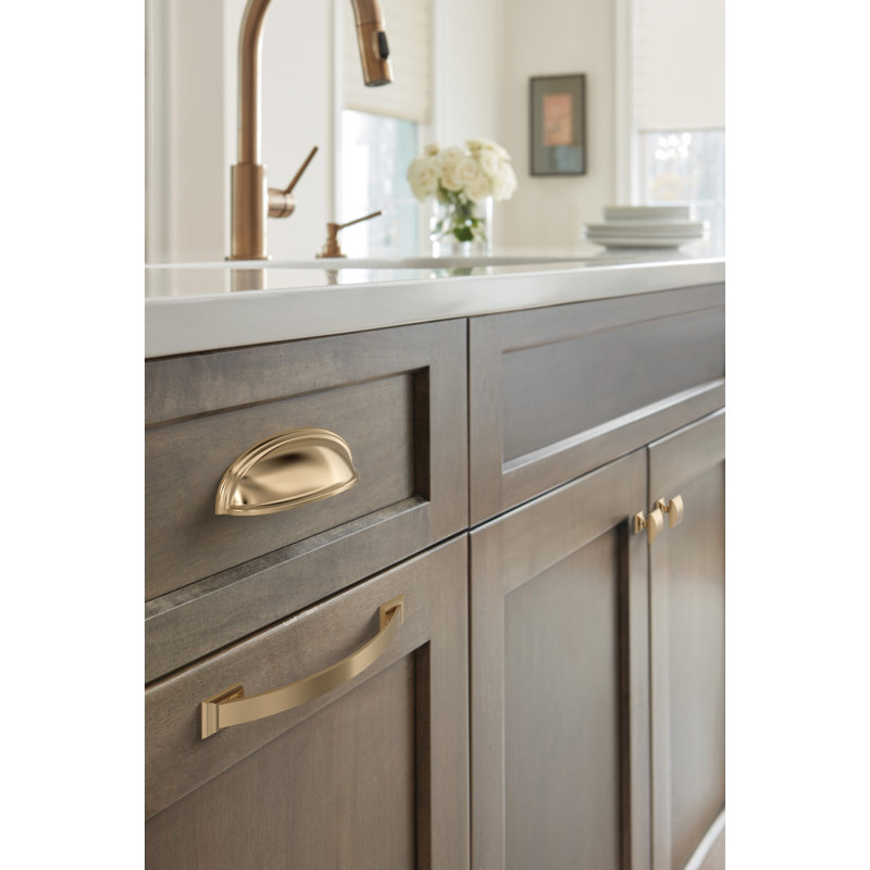 Bouton d'armoire bronze champagne Candler de 1-1 / 2 po (38 mm) de longueur, Bronze champagne, 1 1/2"