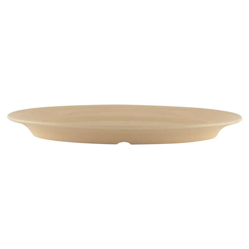 GET Plateau de service ovale en mélamine OP-610-MIX, Brun clair, H 1 po x L 12 po x l 8,5 po