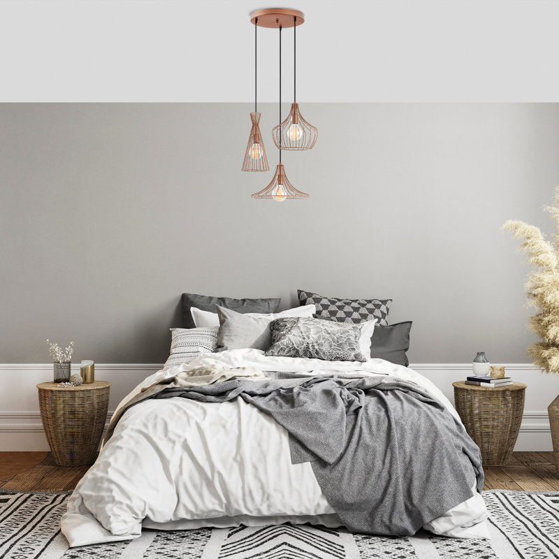 Gallego 3 - Light Gold Geometric Pendant, Copper