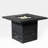 Outdoor Garden Fire Pit Table, 34Inches Steel, 50,000 Heat Output, Black Steel 34Inches, For Patio Deck