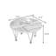 Table basse ronde en bois manufacturé rétro en noyer massif-1961618925