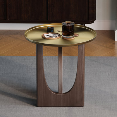 Table de bout ronde en bois