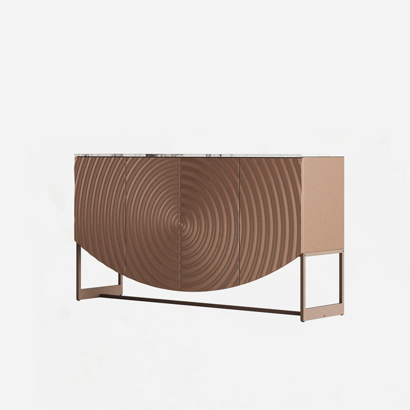 Buffet moderne à texture ondulée 3D