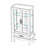 ??Lighted Display Cabinet – Adjustable Shelves, Glass Doors & Vintage Drawer?-146020852