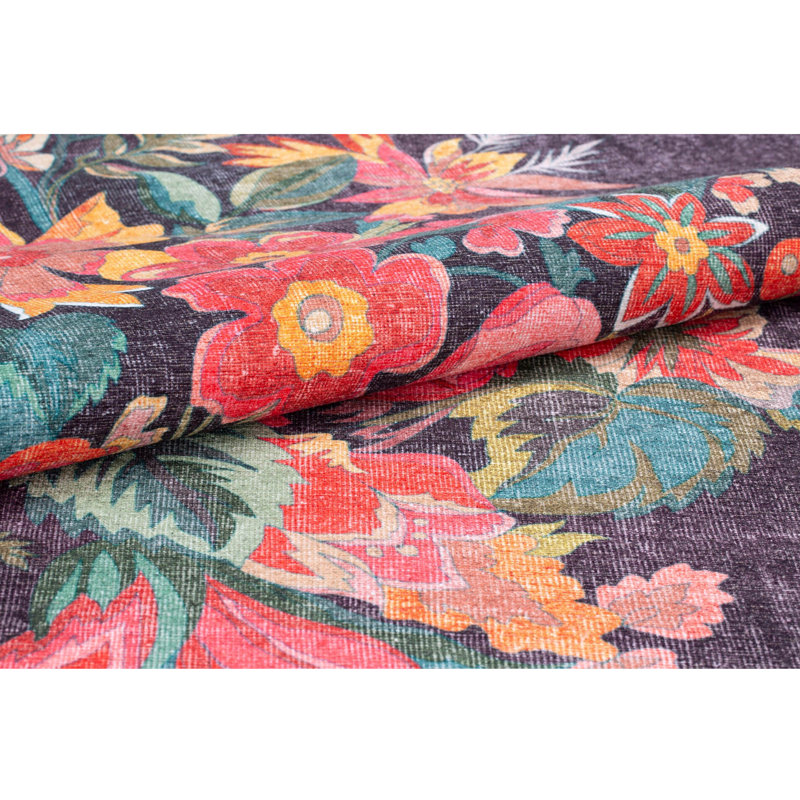 Luxueux tapis lavable à la machine, 100% polyester, 7,5 x 10,8 pieds | Hauteur des poils: 0,2 po, 1850 g / m² | Dessus en polyester recyclé, facile d'entretien, parfait pour le salon et la chambre à coucher, conception douce et durable