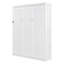 Grand lit escamotable mural avec tablettes encastrées et grand lit mural blanc moderne