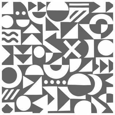 Gray White Geometric Shapes Comforter