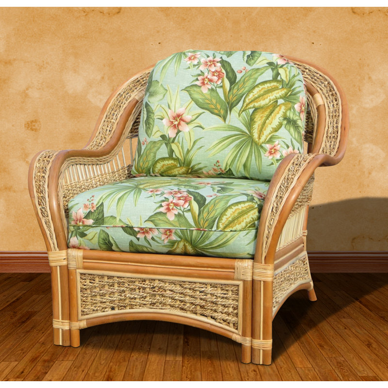 Spice Islands Upholstered 61'' Loveseat, Hickory Trellis
