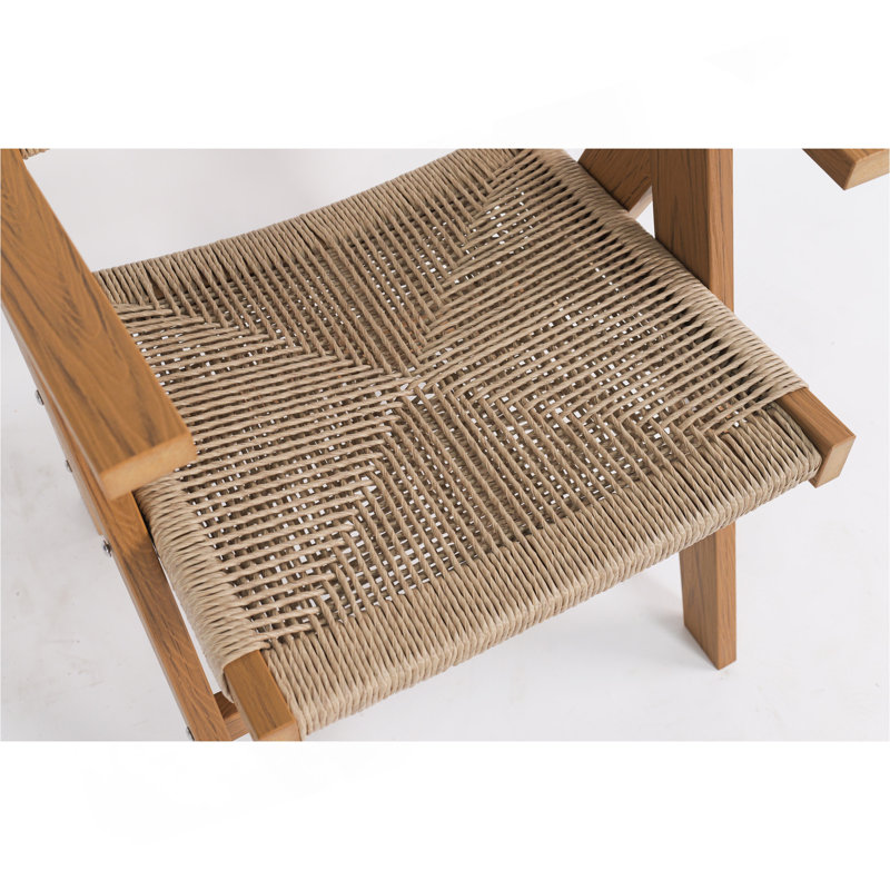 Chaise de salle à manger d'extérieur 2 pièces 2 pièces, Teak