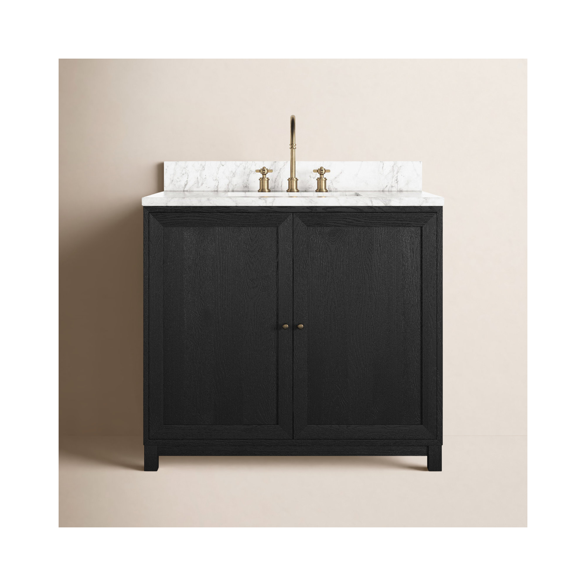 Sonata 36" Single Bathroom Vanity, Black, 36"