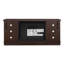Meuble télé avec foyer Mantel, avec console de divertissement moderne et espace de rangement ouvert avec foyer 18 po, gris, l 58,31 po x P 15,39 po x H 26,06 po-129179595