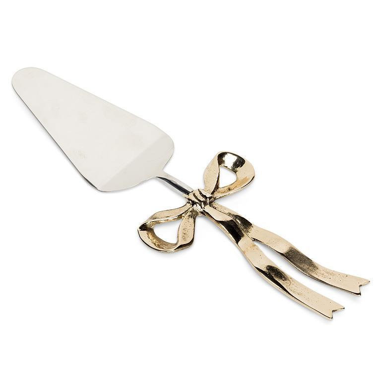 Ribbon Handle Cake Server, Gold