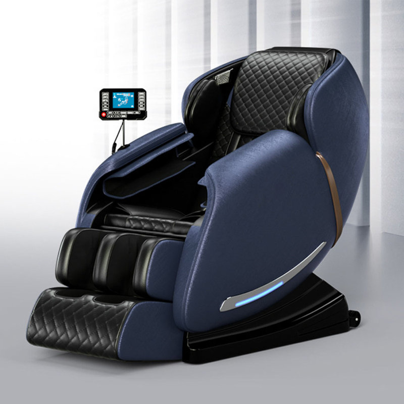 Fauteuil de massage chauffant, Similicuir noir