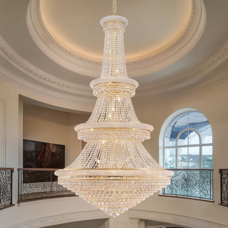 42-Light Dimmable Tiered Chandelier