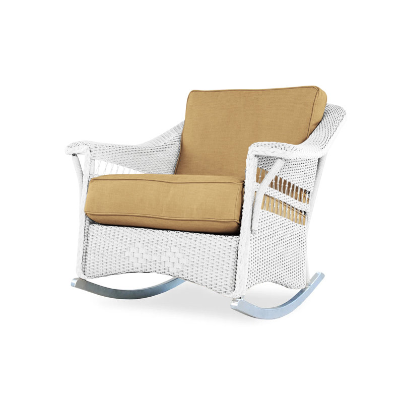 Nantucket Outdoor Rocker Chair, White, Demo Oatmeal