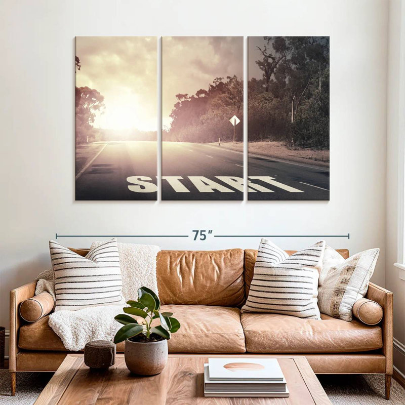 Tergel Start Road Typography, 42" H x 65" W