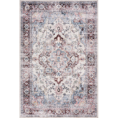  Esmira Medallion Washable Rug