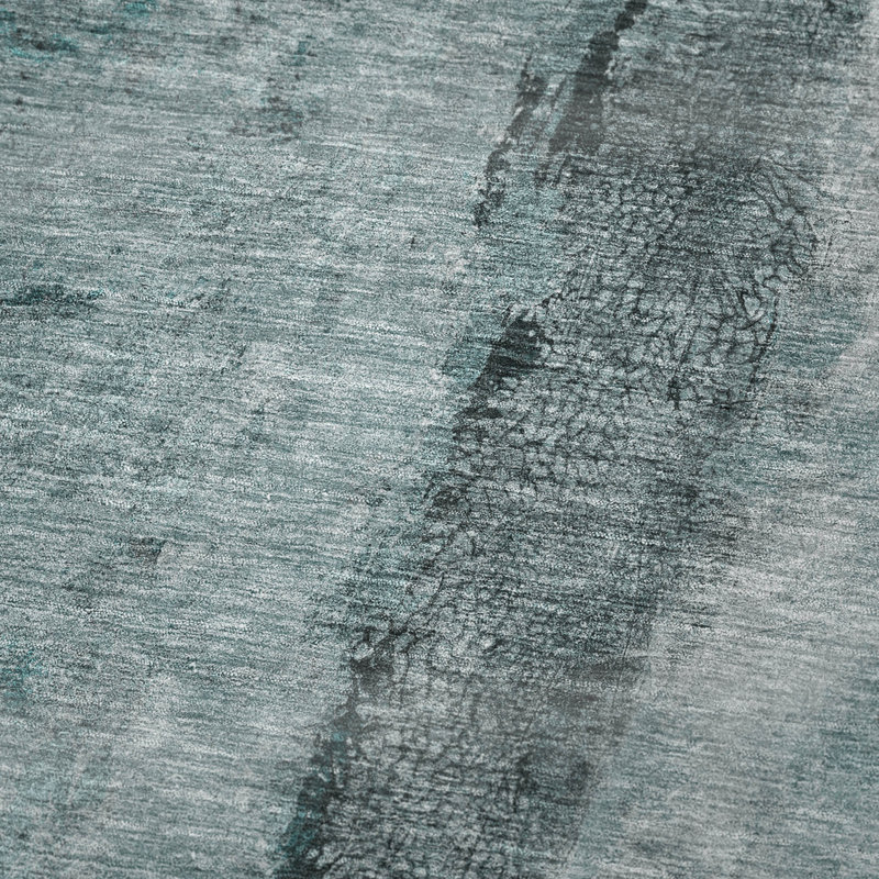 Jeté en sherpa Addison, Bleu sarcelle abstrait 2