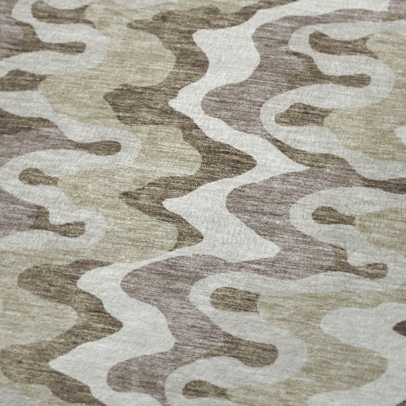 Jeté en laine Sherpa ASB750 Addison, Beige / abstrait