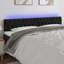 Led Headboard Black 200X7X78/88 Cm Velvet