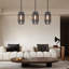 Luminaire suspendu simple en métal à intensité variable 1 lumière l 5,51 "Husnu-1236108384