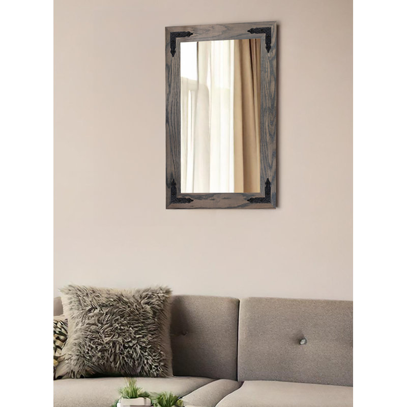 Miroir Gracie Oaks, Gris carbone, 18 po x 33 po