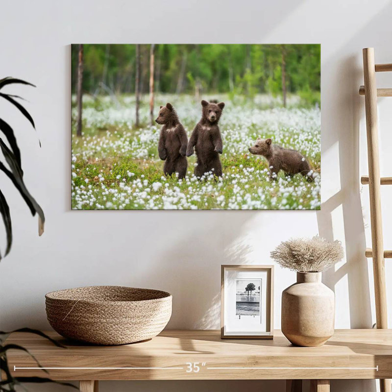 Brown Bear Cubs, 16" H x 24" W