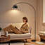 HOMCOM Arc Floor Lamp Modern Adjustable with Foot Switch-679664559