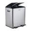 Stainless Steel Step On Multi-Compartment Rubbish & Recycling Bin-2031282875