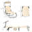 Outsunny Folding Chaise Lounge Pool Chairs, Outdoor Sun Tanning Chairs With Canopy Shade, Reclining Back, Steel Frame And Side Pocket For Beach, Yard, Patio-248732609