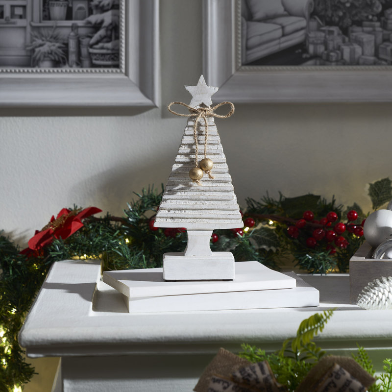Arbre en bois blanc vieilli Starbright, H 9 po x l 4 po x P 2 po