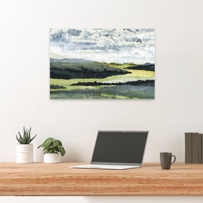 Contemporary Art Abstract Modern Vibrant Landscape Nature Wall Art by Lara Eckerman - Wrapped Canvas Print