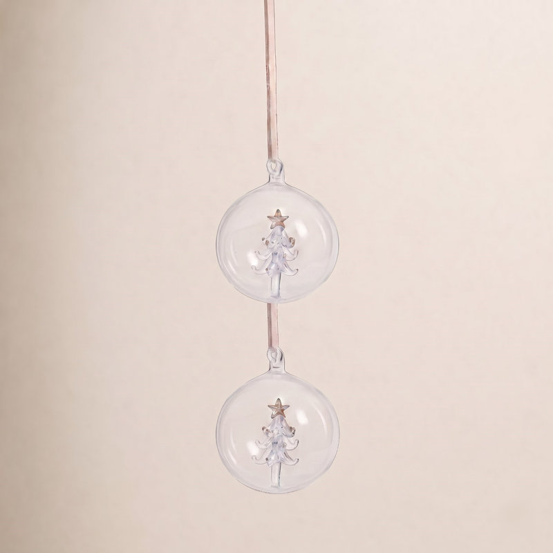 Boule en verre, H 3,25 po x l 3,25 po x P 3,25 po, Ensemble de 6