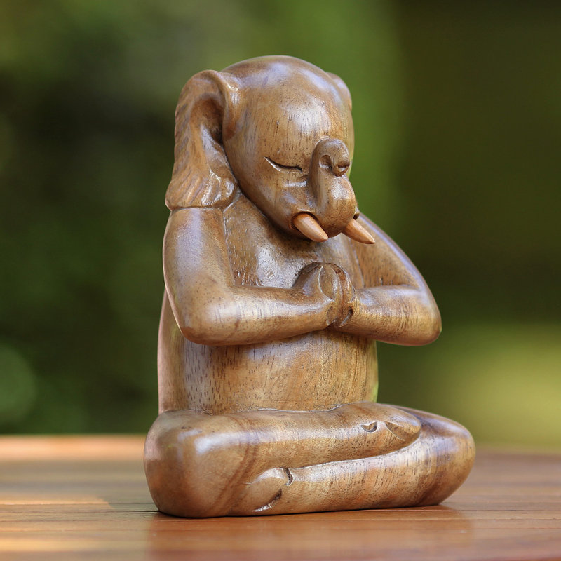 Sculpture Novelli assise Ganesha